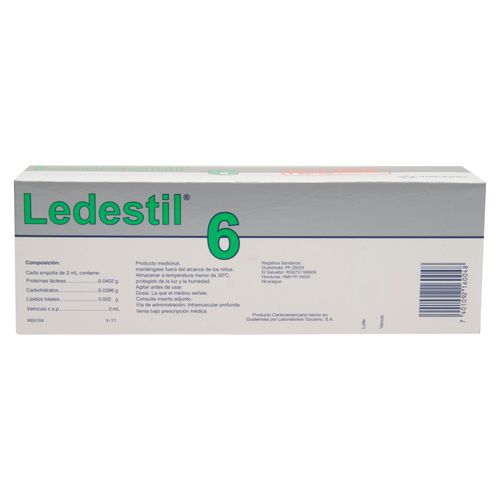 S Ledestil 2Ml 6 Ampollas Und - Precio Indicado por Unidad Ampolla
