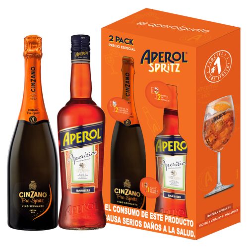 Aperol Promo Cinzano Botella 2Pk 750Ml