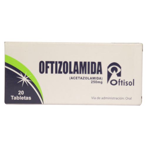Tabletas Oftizolamida 250mg x 20 Unidades