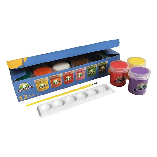 Témperas escolar Mis Pasitos no tóxico 12 Uds - 468 g