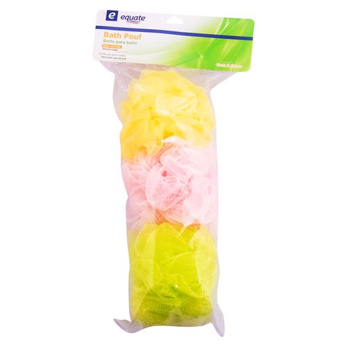 Esponja Para Baño Borla Marca Equate 3 Pack