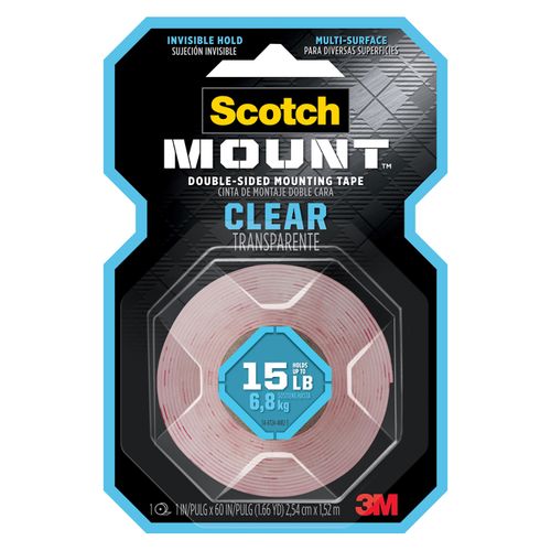 Cinta de Montaje Scotch Transparente 2.54 cm x 1.52 m