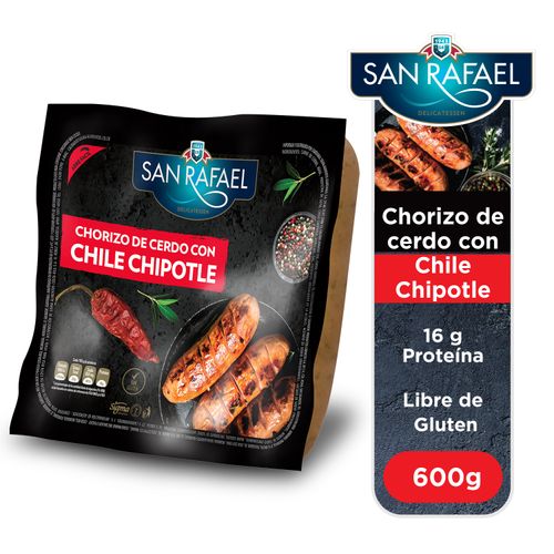 Chorizo San Rafael de Cerdo con Chile Chipotle - 600 g