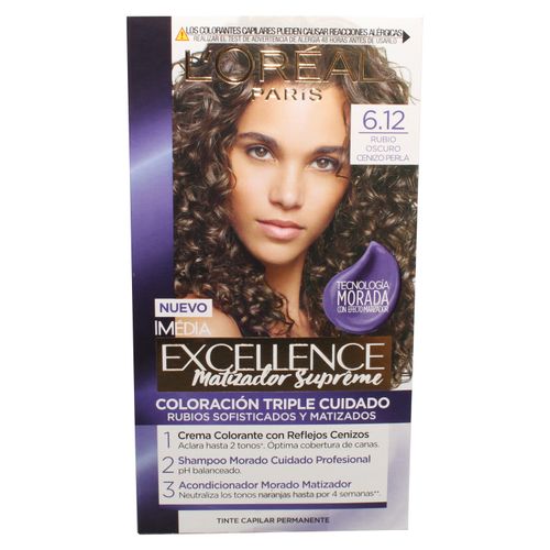 Tinte Loreal Excellence Matiz 612 - 45 g