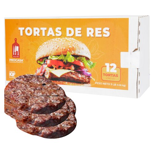 Torta de res Procasa familiar 12 Uds - 3 lbs