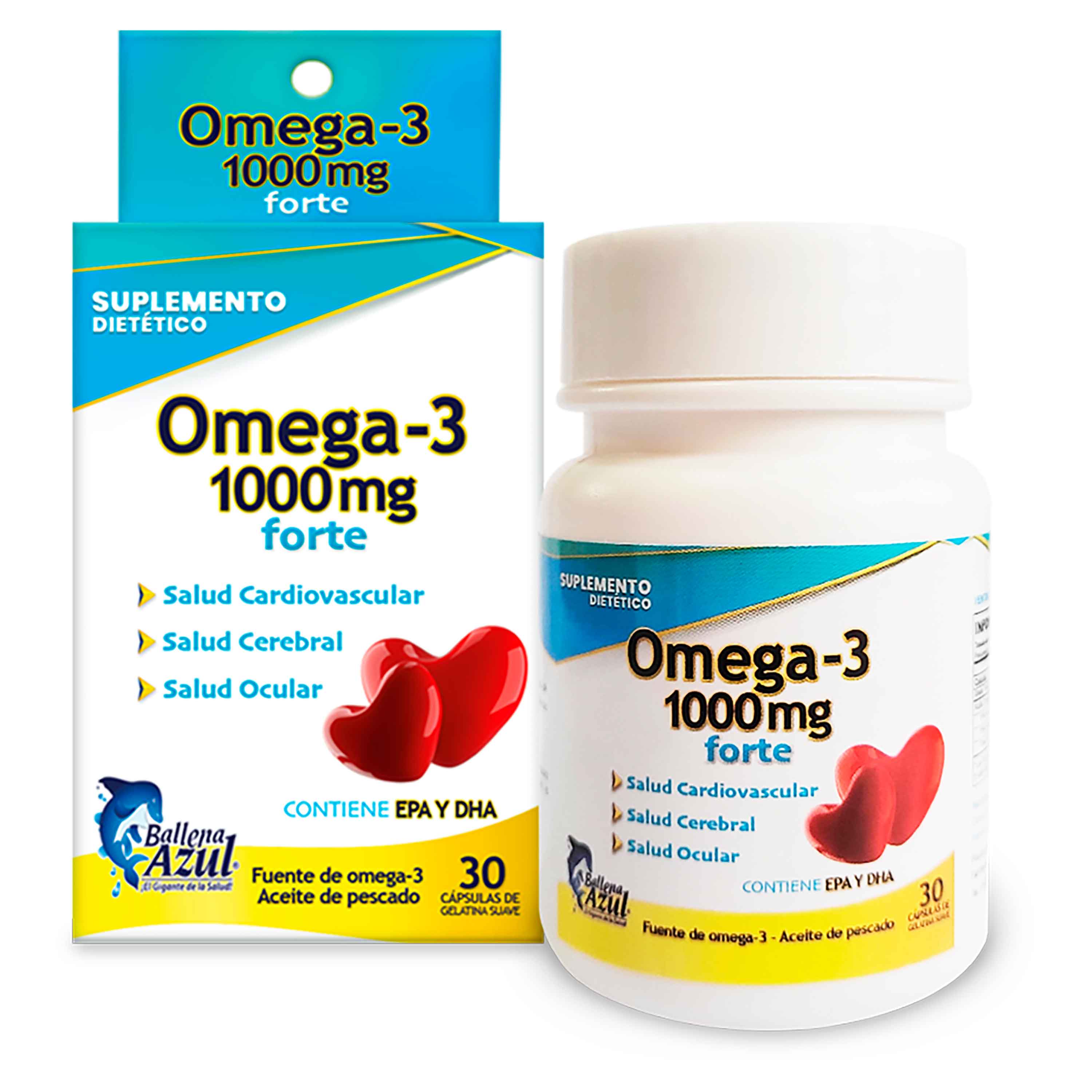 Omega 3 Ballena Azul 30 Cápsulas 1000mg