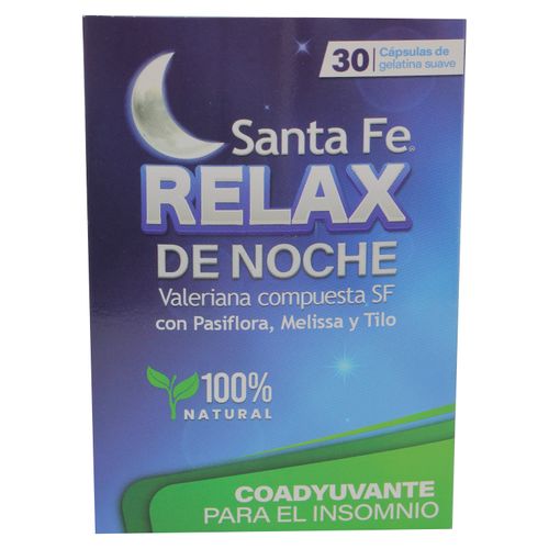 Relax Noche Santa Fe Natura Antiestress 30 Cápsulas