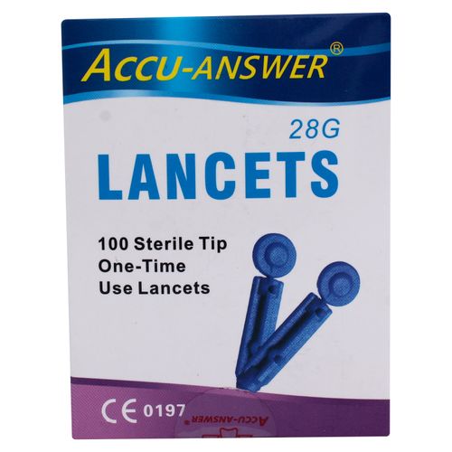 Lancetas Accu Answer Estériles 100 unidades