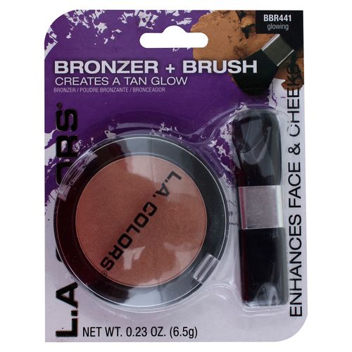 Rubor bronzer L.A Colors con brocha dorado - 6.5 g