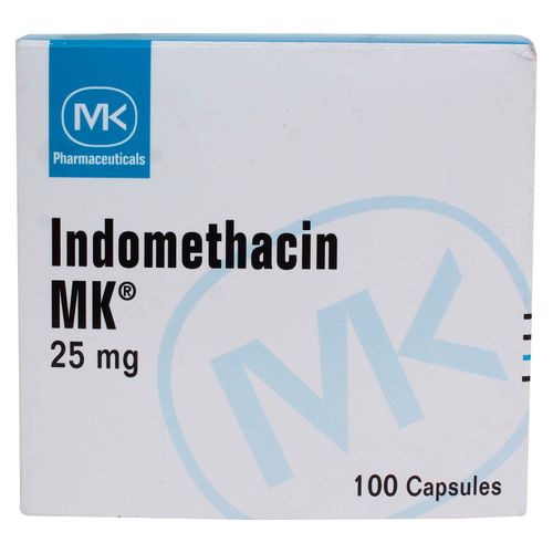 Indometacina MK 25 mg caja 100 cápsulas - Precio indicado por cápsula