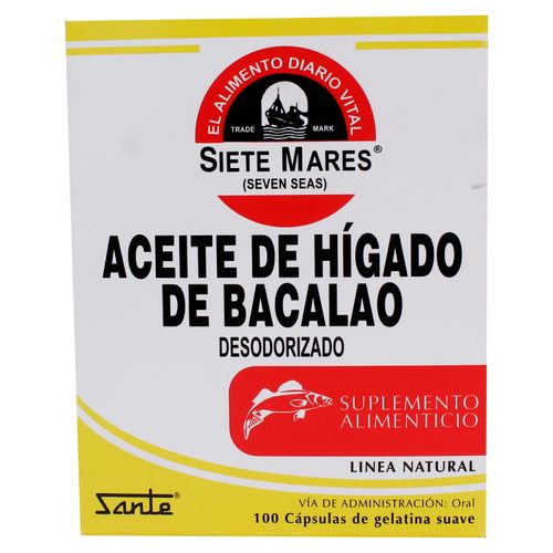 Vitamina  A Y D Siete Mares 100 Capsulas