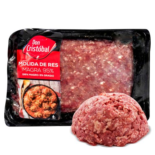 Carne Molida Magra Don Cristobal 95% Carne y 5% Grasa Empacado - Precio por libra