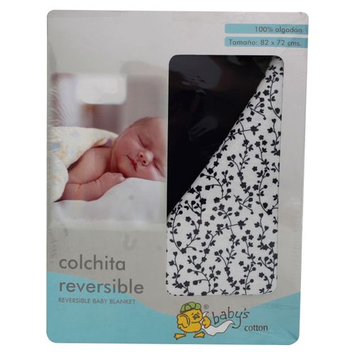 Colcha Reversible babys Cotton Varios Colores -82x 72 cms
