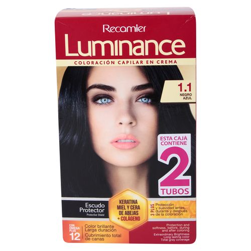 Tinte Luminance 2 Tubos Tono 1.1 Negro Azul - 120 g