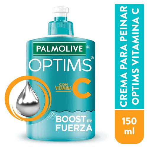 Crema Para Peinar Marca Palmolive Optims Vitamina C, Rizos Hidratados - 150ml