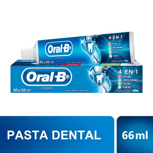 Pasta Denta Oral B Complete 4En1  Con Flúor 80g