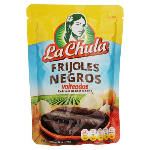 Frijoles negros La Chula volteados - 400 g