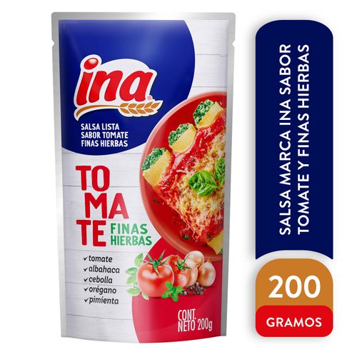 Salsa Ina Sabor Tomate Y Finas Hierbas - 200 g