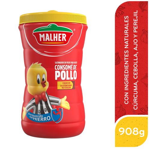 Sazonador Malher Consomé De Pollo Bote - 908g