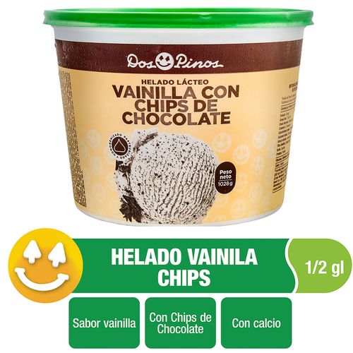 Helado Dos Pinos Sabor Vainilla Con Chips De Chocolate - 1028g
