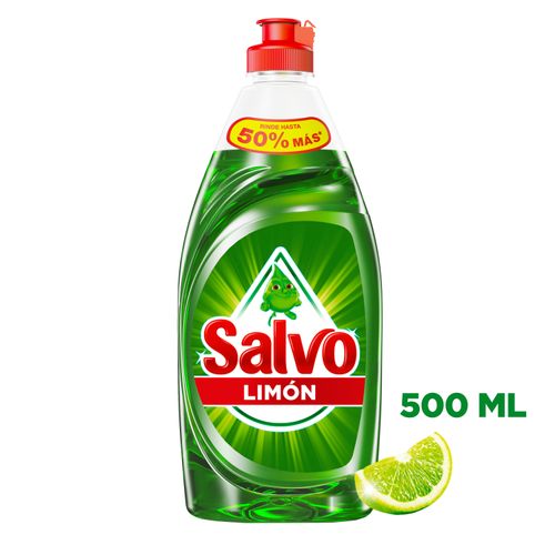 Detergente Líquido Lavatrastes Salvo Limón 500ml