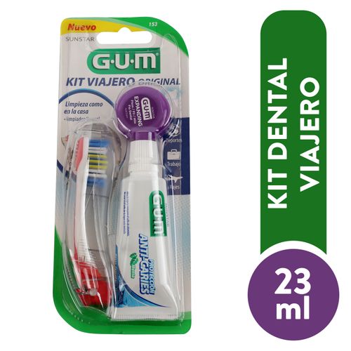 Kit De Viaje Gum Cepillo Pasta Cera - 1unidad