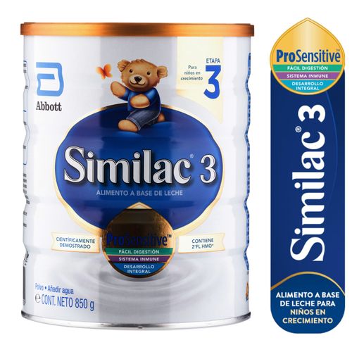 Fórmula Infantil Similac® 3 ProSensitive, Niños En Crecimiento - 850g