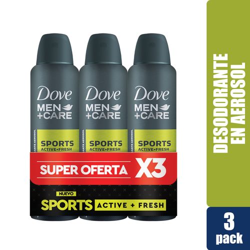 Desodorante En Aerosol Dove Sport 3Pack