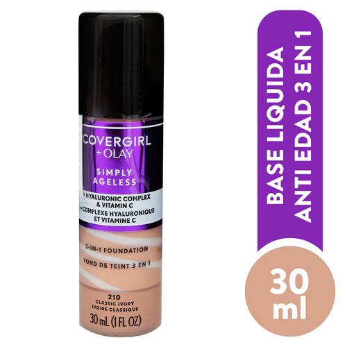 Base Líquida Covergirl Simply Angels Y Olay 3N1 Ivory