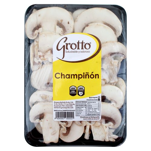 Champiñones rebanados Grotto bandeja - 8 oz