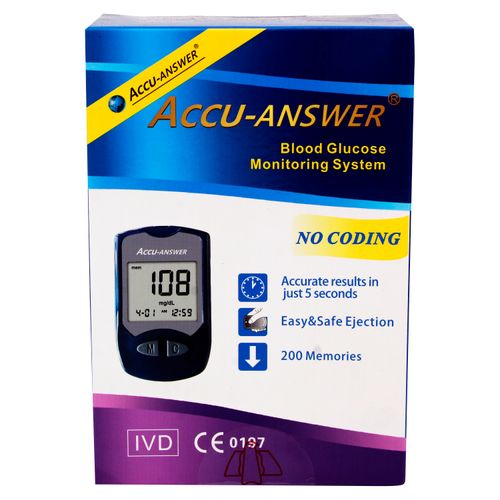 Kit Medidor Tiras Lancetas Accu Answer