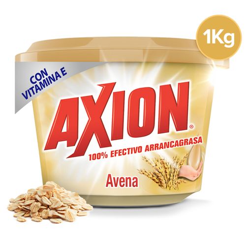 Lavaplatos Axion En Crema  Avena Y  Con Vitamina E, Arrancagrasa - 1kg
