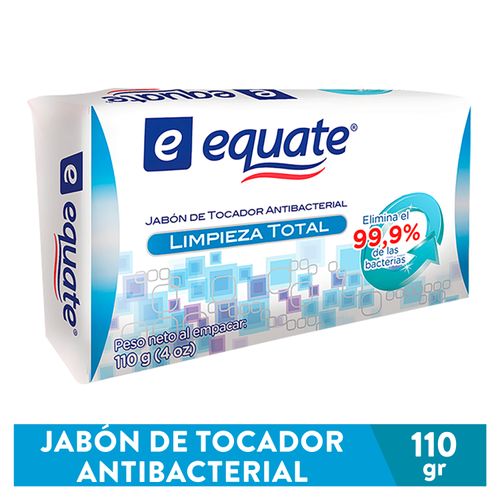 Jabón Tocador Barra Marca Equate Limpeza Total - 110 g