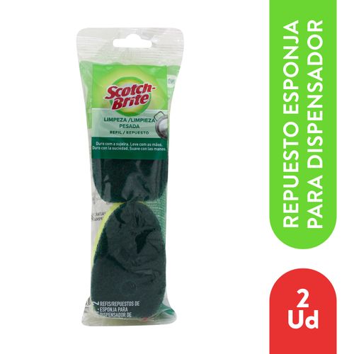 Repuesto Dishwand Scotch Brite Limpieza Pesada - 2Uds