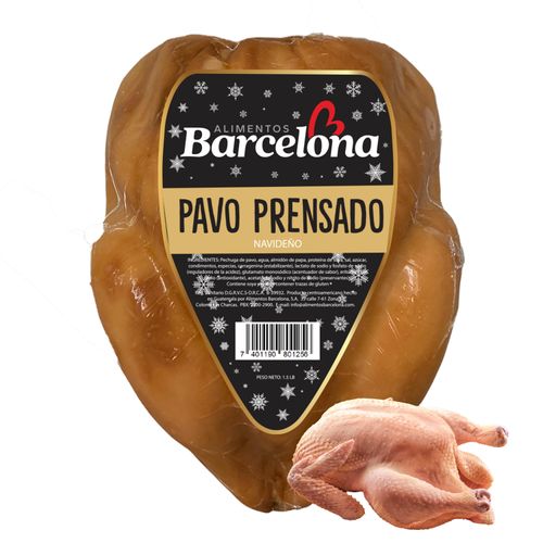 Pavo Navideño Alimentos Barcelona, Prensado - 1.5lb