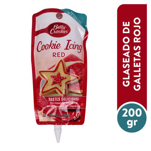Icing Betty Crocker para galleta color rojo - 200 g