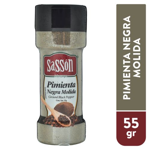 Especias Sassón Pimienta Negra Molida - 55 g