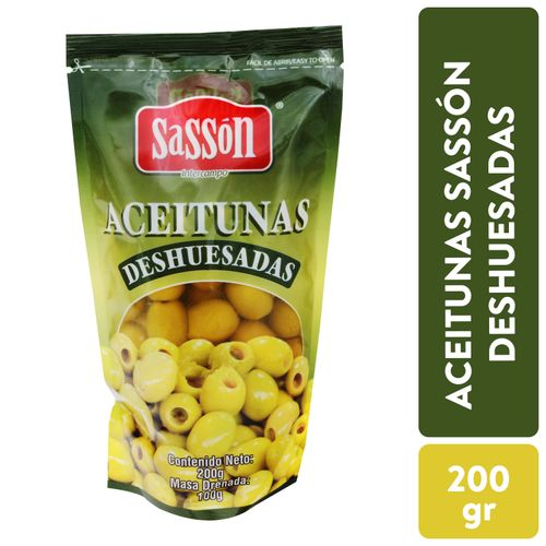 Aceitunas Sasson deshuesada simple - 100 g