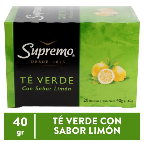 Té Supremo Verde Sabor Limón - 40 g