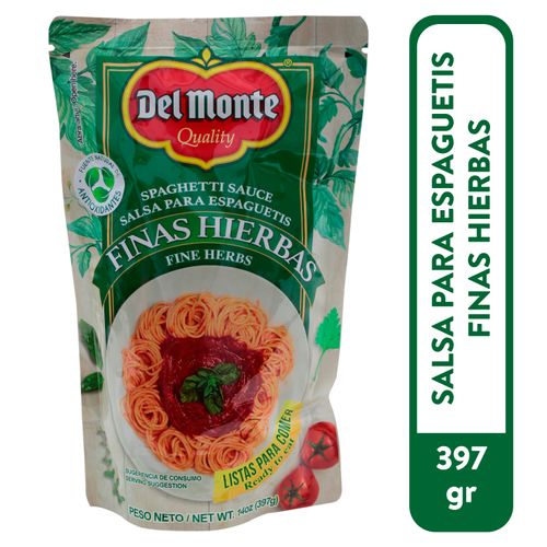 Salsa Del Monte para Spaghetii Sabor Hierbas - 397 g