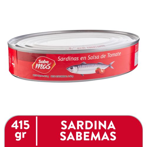 Sardina Sabemas Salsa De Tomate Lata Ovalada - 415gr