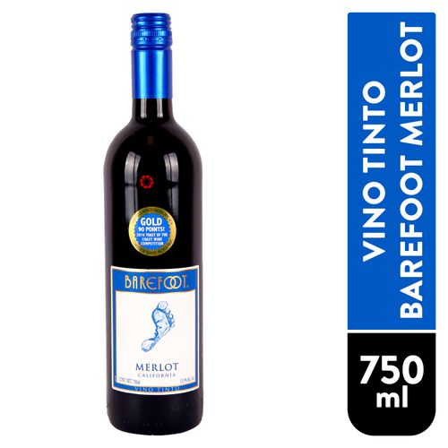 Vino Tinto Barefoot Merlot - 750 ml