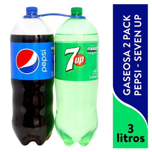 2 Pack Gaseosa Pepsi Y 7Up - 6000ml