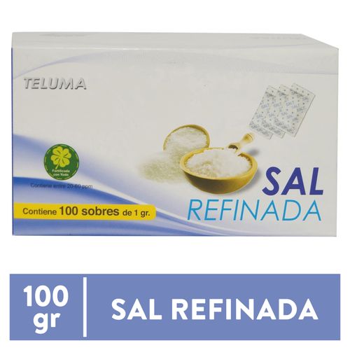 Sal Teluma Refinada 100 Unidades -100gr