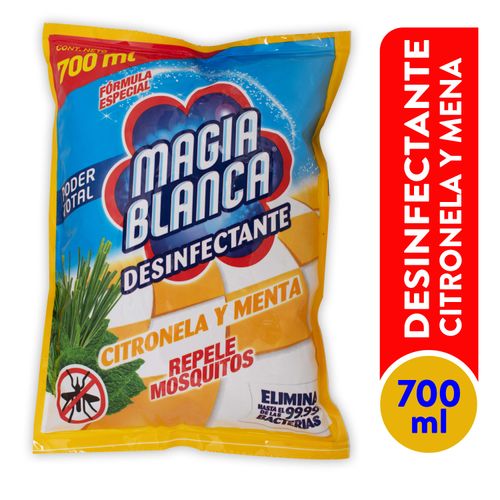 Desinfectante Magia Blanca Citronela Y Menta- 700 ml
