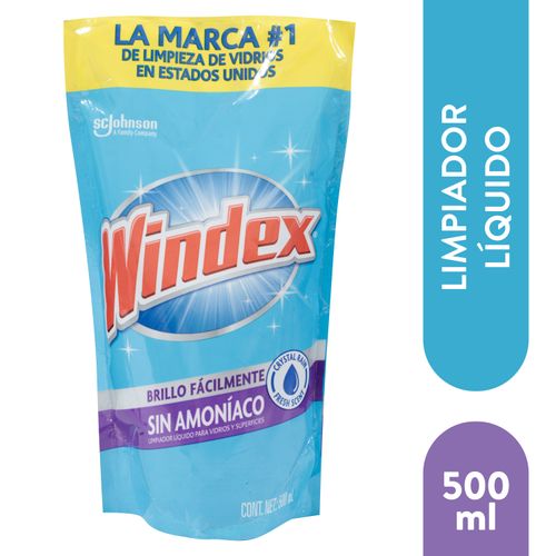 Limpiador líquido Windex Para Vidrios Sin Amoniaco - 500ml