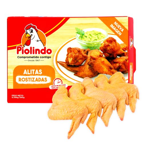 Alitas Piolindo Rostizadas DePollo - 390gr