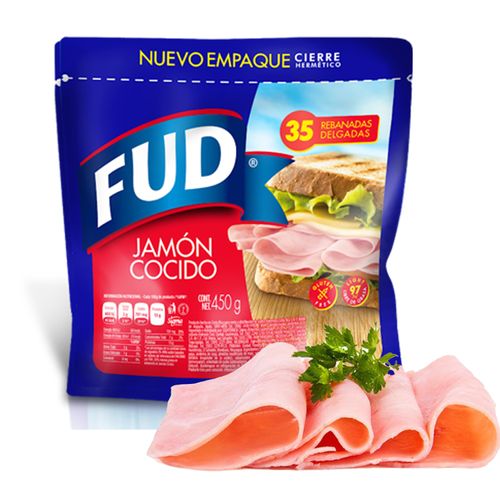 Jamón Fud cocido ziploc  - 450 g