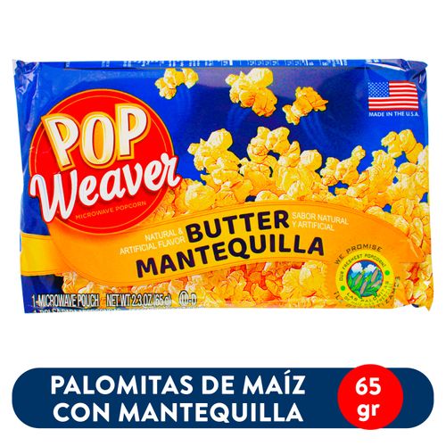 Palomitas de Maiz Pop Weaver con Mantequilla - 65 g