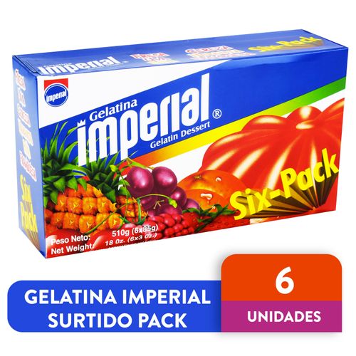 Gelatina Imperial 6 unidades - 510 g